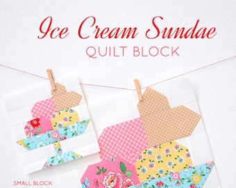 PDF Quilt Pattern - Ice Cream Sundae quilt pattern