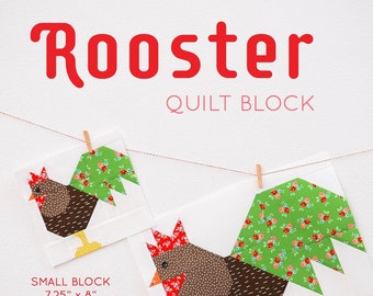 PDF Easter Quilt Pattern - Rooster quilt pattern