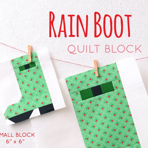 PDF Fall Quilt Pattern Rain Boot Quilt Pattern Etsy
