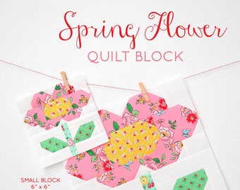PDF Patchwork Anleitung - Blumen Quilt Block