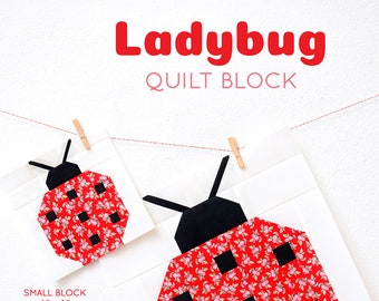 PDF Spring Quilt Pattern - Ladybug quilt pattern