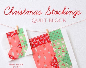 PDF Christmas Quilt Pattern - Christmas Stockings quilt pattern
