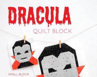 PDF Halloween Quilt Pattern - Dracula quilt pattern