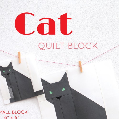 PDF Halloween Quilt Pattern Cat Quilt Pattern Etsy