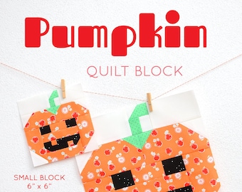 Instrukcje patchworku na Halloween w formacie PDF — blok kołdry dyniowej