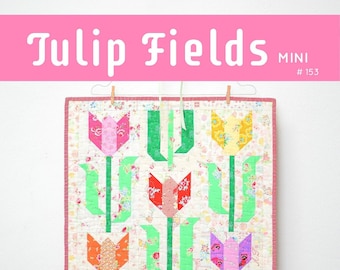 PDF Patchwork Anleitung - Tulip Fields Mini Quilt