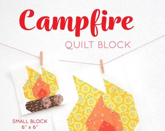 PDF Summer Camping Quilt Pattern - Campfire quilt pattern