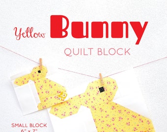 PDF Spring Quilt Pattern - Yellow Bunny quilt pattern