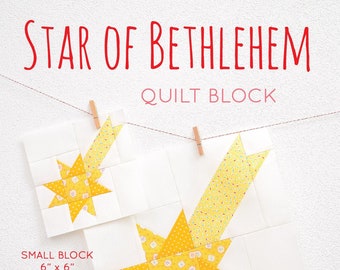 PDF Christmas Quilt Pattern - Star of Bethlehem quilt pattern