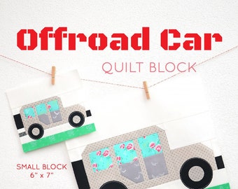 PDF Summer Camping Quilt Pattern - Offraod Car quilt pattern
