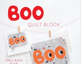PDF Halloween Quilt Pattern - Boo quilt pattern