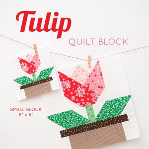 PDF Spring Quilt Pattern - Tulip quilt pattern