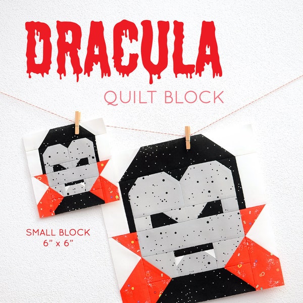 PDF Halloween Quilt Pattern - Dracula quilt pattern