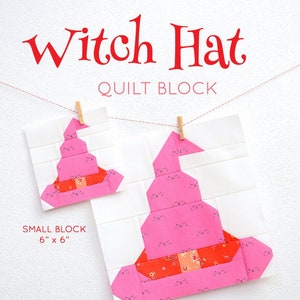 PDF Halloween Quilt Pattern - Witch Hat quilt pattern