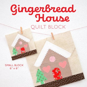 PDF Christmas Quilt Pattern - Gingerbread House quilt pattern