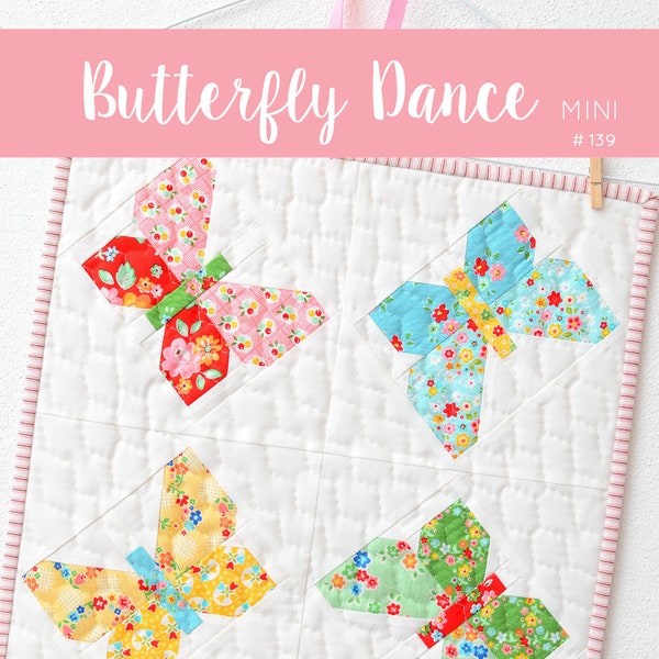 PDF Spring Quilt Pattern - Butterfly Mini Quilt