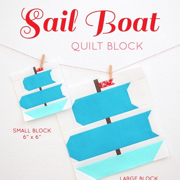 PDF Nautical Quilt Pattern - Sail Boat quilt pattern