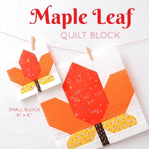 PDF Patchwork Anleitung - Ahornblatt Quilt Block