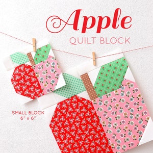 PDF Quilt Pattern - Apple quilt pattern
