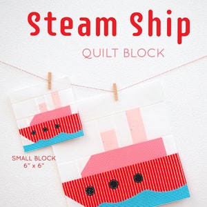 PDF Nautical Quilt Pattern - Steam Ship quilt pattern