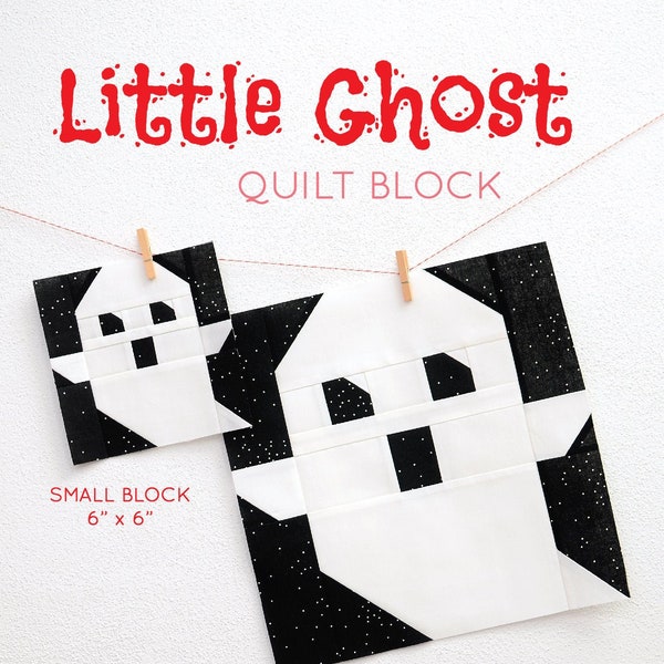 PDF Halloween Quilt Pattern - Ghost quilt pattern