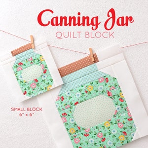 PDF Fall Quilt Pattern - Canning Jar quilt pattern