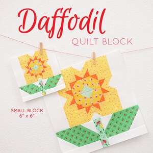 PDF Easter Quilt Pattern - Daffodil quilt pattern