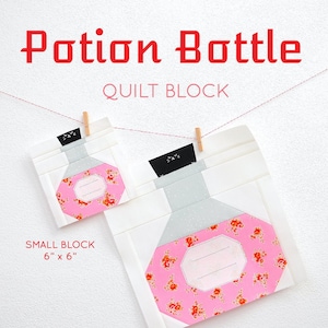 PDF Halloween Quilt Pattern - Potion Bottle quilt pattern