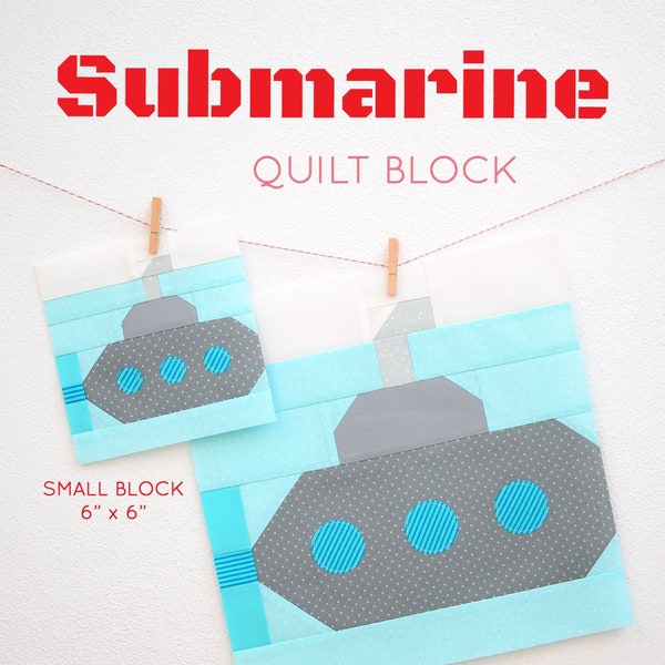 PDF Maritime Patchwork Anleitung - U-Boot Quilt Block