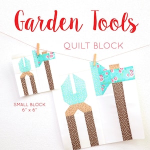 PDF Spring Quilt Pattern - Garden Tools quilt pattern