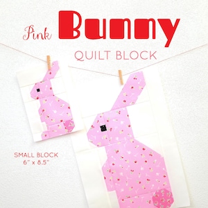 PDF Spring Quilt Pattern - Pink Bunny quilt pattern