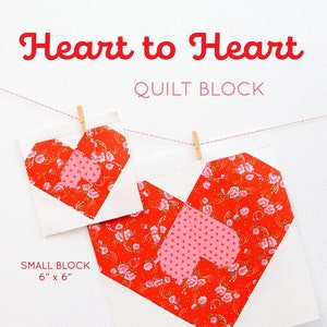 PDF Heart Quilt Pattern - Heart to Heart
