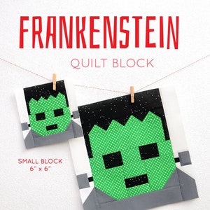 PDF Halloween Quilt Pattern - Frankenstein quilt pattern