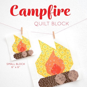 PDF Summer Camping Quilt Pattern - Campfire quilt pattern