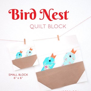 PDF Spring Quilt Pattern - Bird Nest quilt pattern