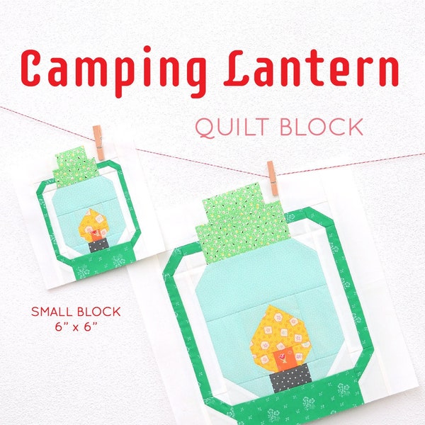 PDF Fall Camping Quilt Pattern - Lantern quilt pattern
