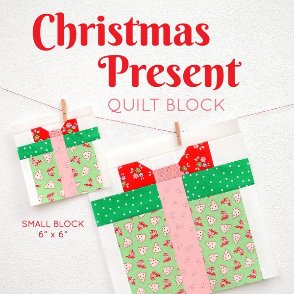 PDF Christmas Quilt Pattern - Christmas Present quilt pattern