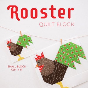 PDF Easter Quilt Pattern - Rooster quilt pattern