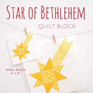 PDF Christmas Quilt Pattern - Star of Bethlehem quilt pattern