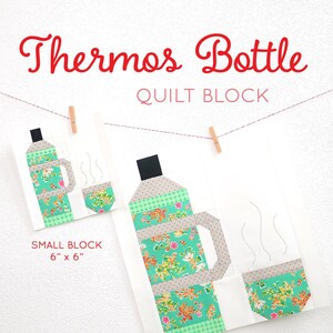 PDF Summer Camping Quilt Pattern - Thermos Bottle quilt pattern