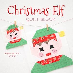 PDF Christmas Quilt Pattern - Christmas Elf quilt pattern