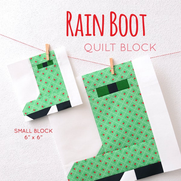 PDF Fall Quilt Pattern - Rain Boot quilt pattern