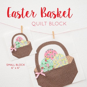 PDF Easter Quilt Pattern Easter Basket quilt pattern image 1