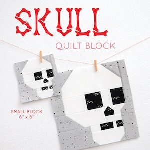 PDF Halloween Quilt Pattern Skull quilt pattern image 1