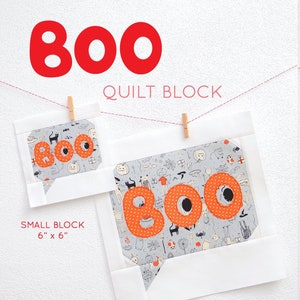 PDF Halloween Quilt Pattern - Boo quilt pattern