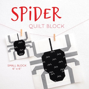 PDF Halloween Quilt Pattern - Spider quilt pattern