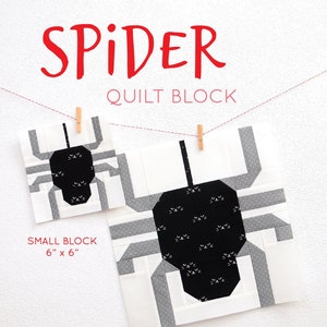 PDF ハロウィンパッチワーク説明書 - スパイダーキルトブロック