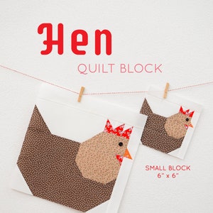 PDF Easter Quilt Pattern - Hen quilt pattern / Chicken quilt pattern