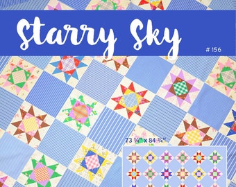 PDF Spring Quilt Pattern - Starry Sky