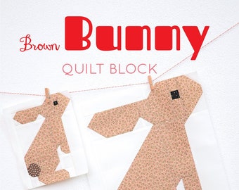 PDF Spring Quilt Pattern - Brown Bunny quilt pattern